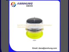 लाल एलईडी सौर संचालित कम तीव्रता L810 विमानन बाधा प्रकाश