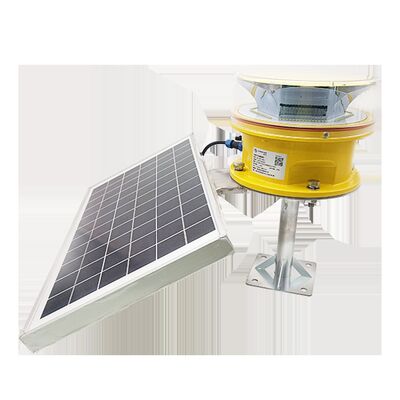 सौर विमानन बाधा प्रकाश एलईडी लाल मध्यम तीव्रता के साथ IP66 एल्यूमीनियम मिश्र धातु और ≥2000cd चमक